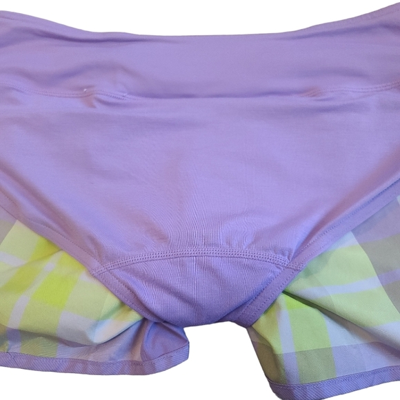 Lululemon Speed Short Light Purple Plaid  size 6 - Picture 7 of 8